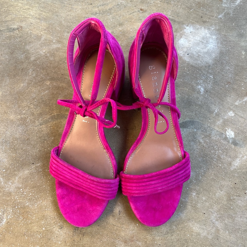 GIANNA BINI FUSCIA MODERN ANKLE BOW HEEL
